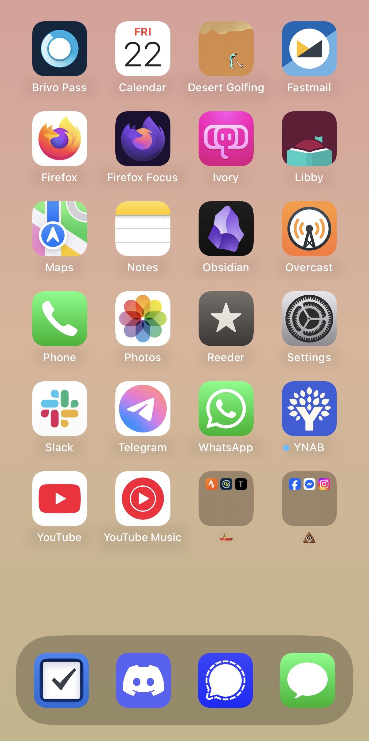 iPhone home screen